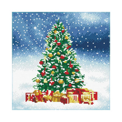 DIMOND DOTZ DIAMOND ART -CHRISTMAS TREE 30 X 30 CM
