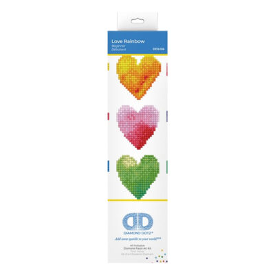 DIAMOND DOTZ LOVE RAINBOW 23 X 23CM