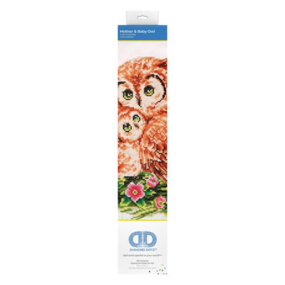DIAMOND DOTZ MOTHER AND  BABY OWL 42 X 42 CM