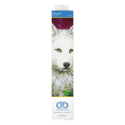 DIAMOND DOTZ WHITE WOLF 35.5 X 45.72CM (14 X 18IN)