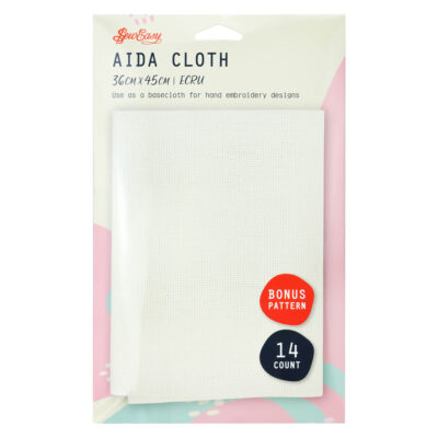 SEW EASY HANGSELL AIDA CLOTH 36CM X 45CM 14 COUNT