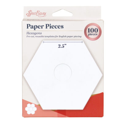 SEW EASY HANGSELL PAPER PIECES PRE CUT HEXAGON