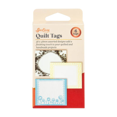 SEW EASY HANGSELL QUILT LABELS 3 DESIGNS 6PCS