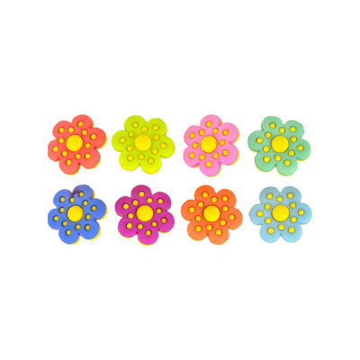 JESSE JAMES NOVELTY BUTTONS - 8301 POLKA DOT FLOWERS