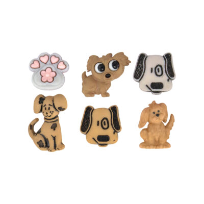 JESSE JAMES NOVELTY BUTTONS - 8989 GIVE A DOG A BONE