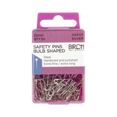 BULB SHAPED SAFETY PINS 22MM