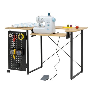 PIVOT PANEL SEWING TABLE GRAPHITE/ASHWOOD