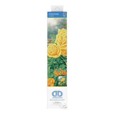 DIAMOND DOTZ 52CM X 42CM - A PERFECT YELLOW ROSE