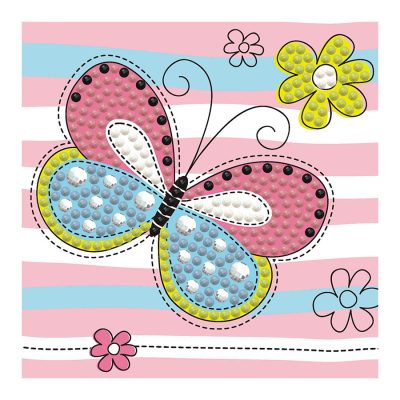 DIAMOND DOTZ 10.20CM X 10.20CM - BUTTERFLY