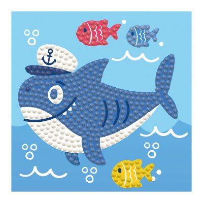 DIAMOND DOTZ 10.20CM X 10.20CM - SHARK AHOY!