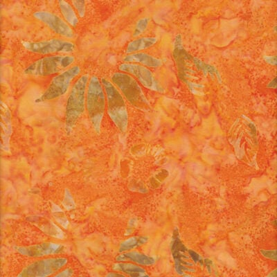 BIRCH FABRICS BATIK 100% COTTON 110CM X 6M ORANGE