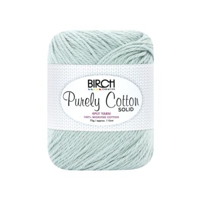 BIRCH YARN PURELY COTTON 100% 4PLY SOLID 75G/PK6 - 013 POWDER BLUE