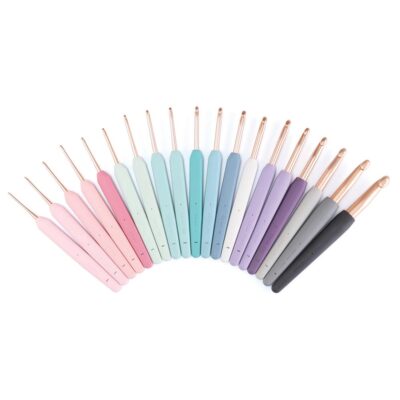 KNITPRO VYBE ALUMINUM CROCHET HOOK WITH RUBBER HND