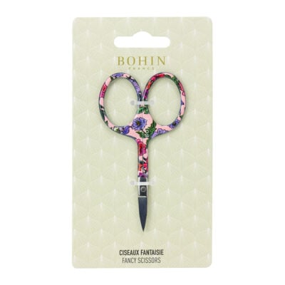 BOHIN BLOSSOM  FANCY EMBROIDERY SCISSOR 9CM - PINK