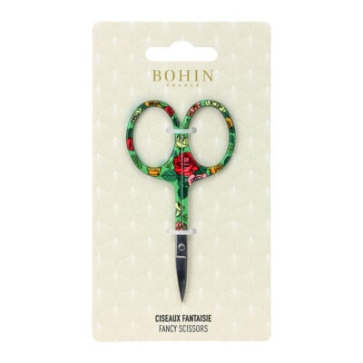 BOHIN BLOSSOM  FANCY EMBROIDERY SCISSOR  9CM-GREEN