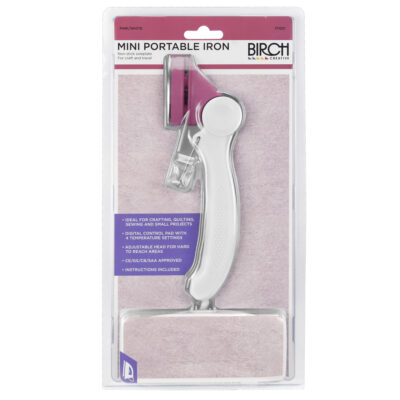 BIRCH IRON MINI PORTABLE PINK/WHITE DUEL VOLTAG