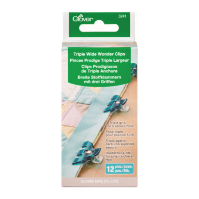 New » CLOVER TRIPLE WIDE WONDERCLIP 12PCS