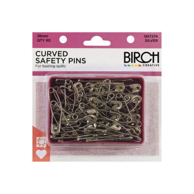 PINS SAFETY STEEL QUILTERS CURVED 38MM 60PK
